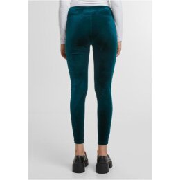 Urban Classics - TB4546 - Ladies High Waist Velvet Leggings - teal S