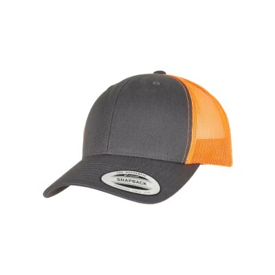 Flexfit - Retro Snapback Trucker 2-Tone (6606T) - charcoal/neon orange