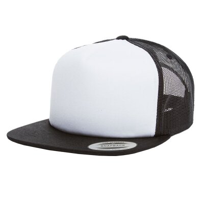 Flexfit/Yupoong - Foam Trucker with White Front - 6005FW- black/white/red