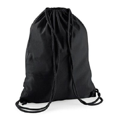 Westford Mill - WM110 - Cotton Gymsac - black / black