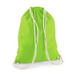 Westford Mill - WM110 - Cotton Gymsac - lime green