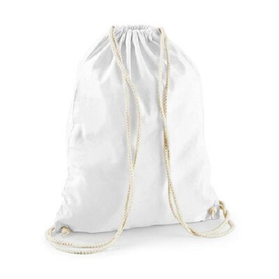 Westford Mill - WM110 - Cotton Gymsac - white