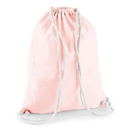 Westford Mill - WM110 - Cotton Gymsac - pastel pink / white