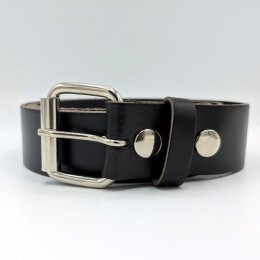 Ledergürtel mit Druckknopf - B666.R - Echtleder -...