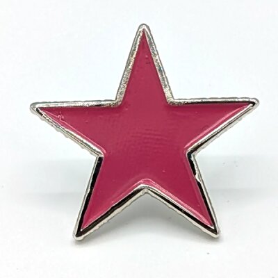Emaille Stern - rosa - Pin