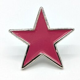 Emaille Stern - rosa - Pin