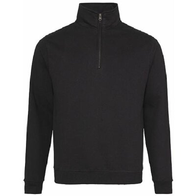 Just Hoods - JH046 - Sophomore 1/4 Zip Sweat - Jet Black