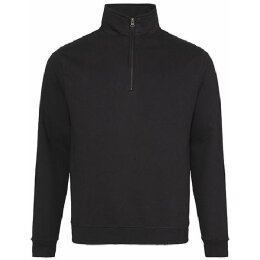 Just Hoods - JH046 - Sophomore 1/4 Zip Sweat - Jet Black