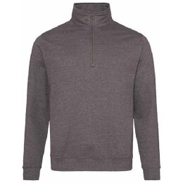 Just Hoods - JH046 - Sophomore 1/4 Zip Sweat - Charcoal...