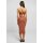 Urban Classic - TB6021 - Ladies Midi Rib Knit Crossed Back Dress - terracotta