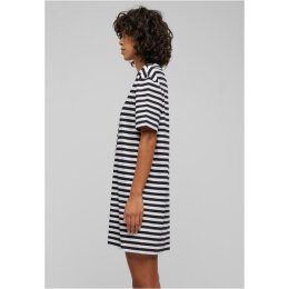 Urban Classics - TB6828 - Ladies Oversized Striped Tee Dress - white / black