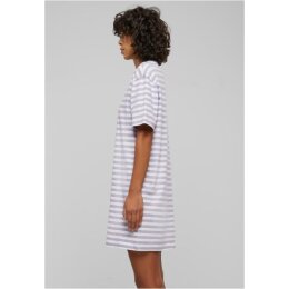 Urban Classics - TB6828 - Ladies Oversized Striped Tee Dress - white / dustylilac