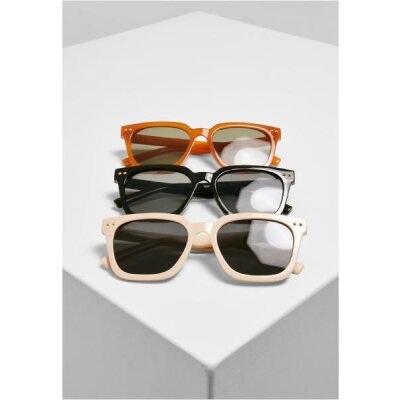 Urban Classics - TB5164 - Sunglasses Chicago 3-Pack - black/brown/lightbeige
