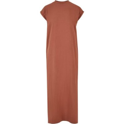 Urban Classics - TB6027 - Ladies Long Extended Shoulder Dress - terracotta