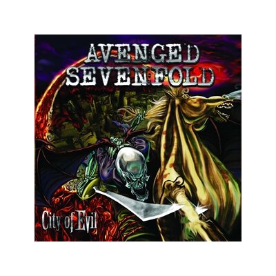 AVENGED SEVENFOLD - CITY OF EVIL (RED & YELLOW SWIRL 2LP W/ FOIL JACKET) - LP