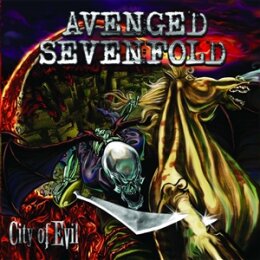 AVENGED SEVENFOLD - CITY OF EVIL (RED & YELLOW SWIRL...
