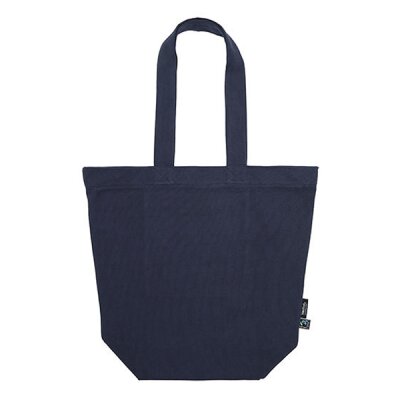 Neutral - Panama Tote Bag with Zip  (O90053) - navy
