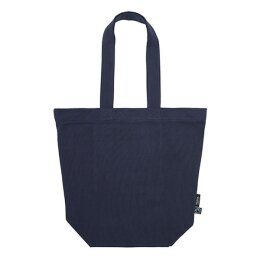 Neutral - Panama Tote Bag with Zip  (O90053) - navy