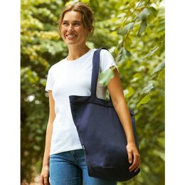 Neutral - Panama Tote Bag with Zip  (O90053) - navy