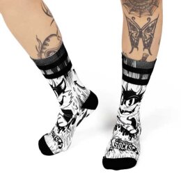 American Socks - Evil Cat - Signature - Mid High S-M / 37-41