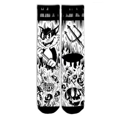 American Socks - Evil Cat - Signature - Mid High L-XL / 42-46