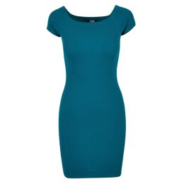 Urban Classics - TB1501 - Ladies Off Shoulder Rib Dress - watergreen