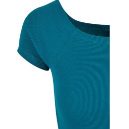 Urban Classics - TB1501 - Ladies Off Shoulder Rib Dress - watergreen