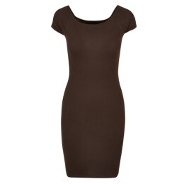 Urban Classics - TB1501 - Ladies Off Shoulder Rib Dress - brown