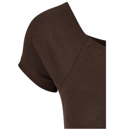 Urban Classics - TB1501 - Ladies Off Shoulder Rib Dress - brown