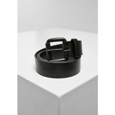 Urban Classics - TB5661- Synthetic Leather Thorn Buckle Casual Belt - black  S/M
