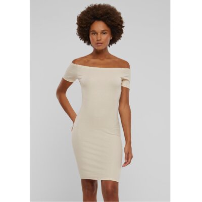 Urban Classics - TB1501 - Ladies Off Shoulder Rib Dress - whitesand
