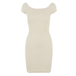 Urban Classics - TB1501 - Ladies Off Shoulder Rib Dress - whitesand