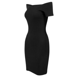 Urban Classics - TB1501 - Ladies Off Shoulder Rib Dress - black