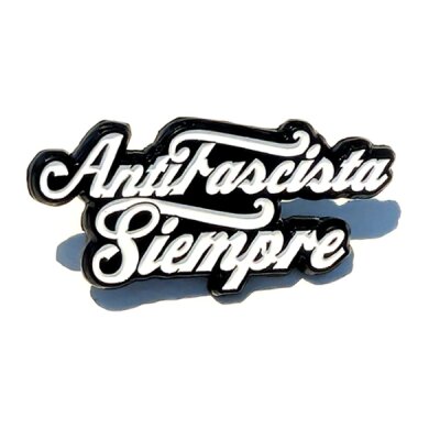 Anti Fascista Siempre - white - Pin