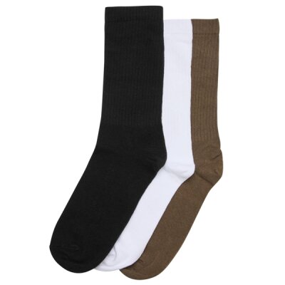 Urban Classics - TB7427B - Daily Socks 3-Pack - whte / black / olive