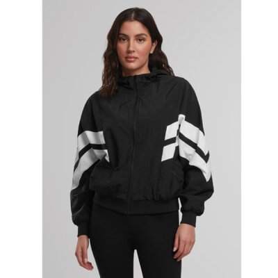 Urban Classics - TB2664 - Ladies Crinkle Batwing Jacket- black/white