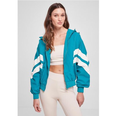 Urban Classics - TB2664 - Ladies Crinkle Batwing Jacket- watergreen/whitesand