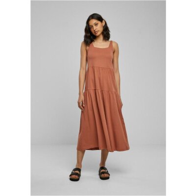Urban Classics - TB4784 - Ladies 7/8 Length Valance Summer Dress - terracotta