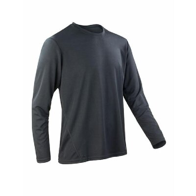 Spiro - S254M - Unisex Quick Dry LS Shirt - black L