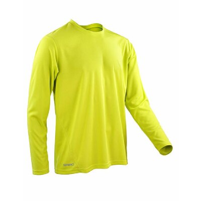 Spiro - S254M - Unisex Quick Dry LS Shirt - lime