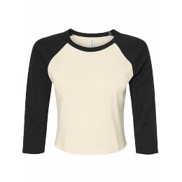 Bella + Canvas - 1200 - Womens Micro Rib 3/4 Raglan Baby...