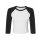 Bella + Canvas - 1200 - Womens Micro Rib 3/4 Raglan Baby Tee - White / Black