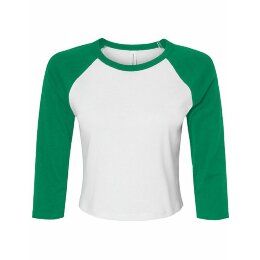Bella + Canvas - 1200 - Womens Micro Rib 3/4 Raglan Baby...