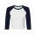Bella + Canvas - 1200 - Womens Micro Rib 3/4 Raglan Baby Tee - White / Navy