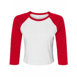 Bella + Canvas - 1200 - Womens Micro Rib 3/4 Raglan Baby...