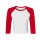 Bella + Canvas - 1200 - Womens Micro Rib 3/4 Raglan Baby Tee - White / Red