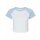 Bella + Canvas - 1201 - Women´s Micro Rib Raglan Baby Tee - White / Baby Blue