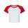 Bella + Canvas - 1201 - Women´s Micro Rib Raglan Baby Tee - White / Red