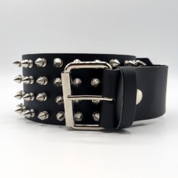 Nietengürtel - Gürtel mit silbernen...