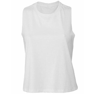 Bella + Canvas - 6682 - Women´s Racerback Cropped Tank - Solid White Blend